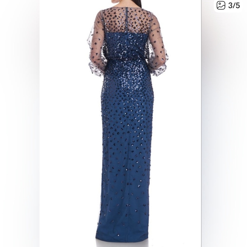 Nordstrom JS Collections Blue Evening Gown - Size 12 - Picture 2 of 4